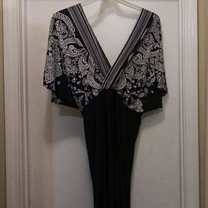 Blue and white long maxi